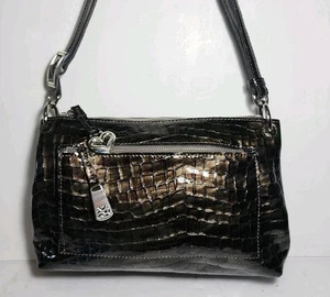 BRIGHTON BRIA SHINE YOUR BAG COLL. BROWN CROSSBODY MESSENGER PURSE CLUTCH $230 - Picture 1 of 15