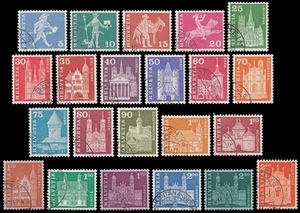 Suiza Switzerland 643/60B 1960-63 Arquitectura Usados - Imagen 1 de 1