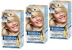 3x Schwarzkopf Blonde Aufhellende Farbe 10.1 Aschblond (3er Pack) - Bild 1 von 2