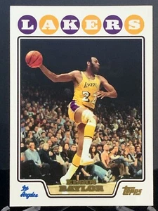 2008-09 Topps Elgin Baylor #185 lámina de oro - Salón de la fama de los Lakers - Imagen 1 de 7