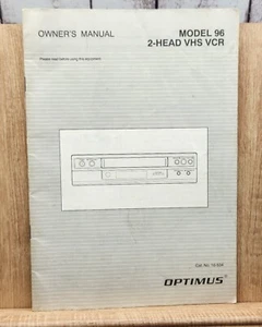 Optimus Bedienungsanleitung Model 96 2 Head VHS Videorecorder - Bild 1 von 5