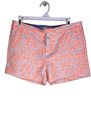 1677. Pantalones Cortos Banana Republic Azul Naranja Floral Ajuste Hampton Nuevos con Etiquetas Originales 49$ Talla 6 Foto 1 de 4