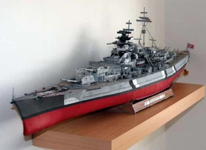 1:200 Scale Nazi German Battleship Bismarck DIY Handcraft Paper Model Kit - Picture 1 of 12