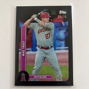 MIKE TROUT 2021 Topps Brooklyn Collection Black 72/75 #48 LA Angels - Picture 1 of 2