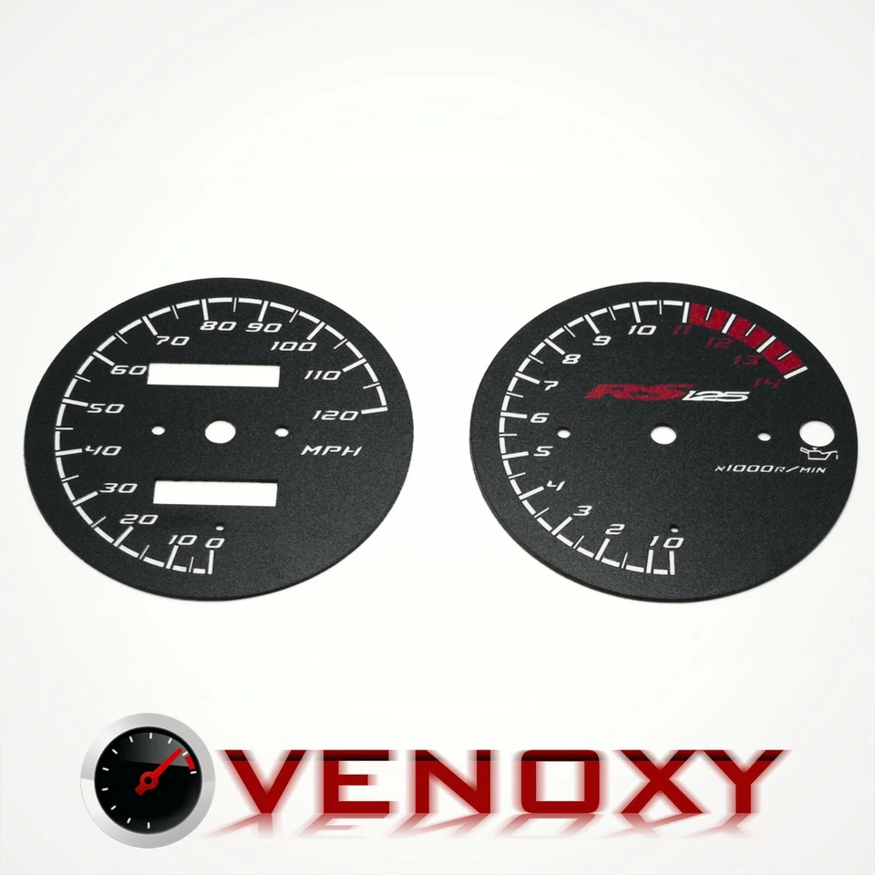 Aprilia RS 125 Gauge Faces MPH NEGRO Foto 1 de 1