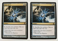 MTG - Time Sieve (x2) - Rare Blue/Blk Artifact - Alara Reborn & Mystery Boosters