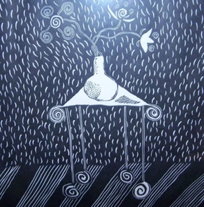 Great Abstract Vintage 16X20in Black & White Signed & Numbered 11/20 Lithograph - Picture 1 of 4