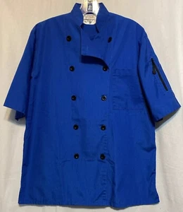 Camisa Happy Chef Azul Talla XS Unisex Manga Corta Doble Pecho - Imagen 1 de 6