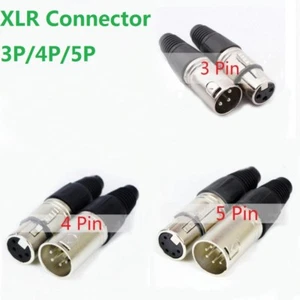 3P/4P/5P XLR Connector Canon Male/Female Microphone Audio Plug Socket  - Picture 1 of 4