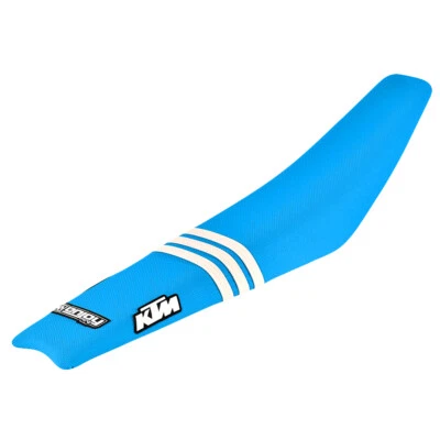 KTM SX-SXF 125 250 350 450 2016-2018 CUBIERTA DE ASIENTO LT azul blanco TLD #143 LOGOTIPO Foto 1 de 4