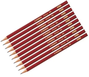 10x STABILO® Bleistift Bleistifte Schwan® 2B, rot