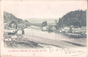 CANADA Quebec Malbaie river 1904 litho PC - Picture 1 of 2