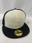 New Era Fear of God FOG Essentials 59FIFTY Black White Fitted Size 7 1/8 NEW