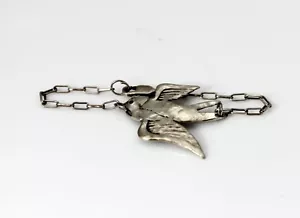 Pulsera vintage de paloma de la paz de plata esterlina 6,5""- 11567 - Imagen 1 de 4