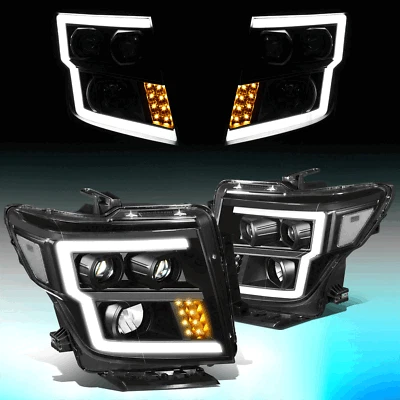 For 2016-2024 Nissan Titan XD LED Turn Signal+ DRL Projector Headlight Lamps - Image 1 of 4