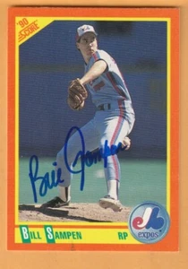 Bill Sampen Montreal Expos AUTO firmata 1990 punteggio scambiato Hartsburg Illinois - Foto 1 di 2