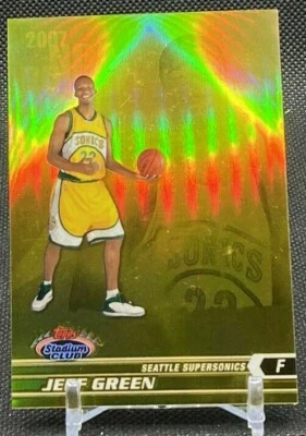 Jeff Green RC 2007-08 Topps Stadium Club REFRACTOR#50/99 Rookie#105!Sonics F RC - Image 1 of 2