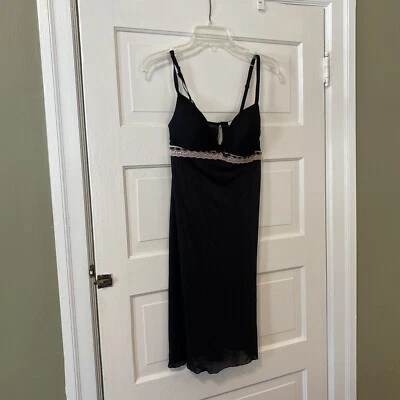Intimissimi black silk Nightgown sleepwear sexy nice - Image 1 of 4