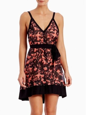 Vestido Proenza Schouler Algodón Seda Pequeño Rosa Negro Corbata Cintura Fiesta Evento Foto 1 de 4