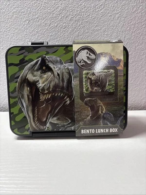 Fiambrera Bento de silicona reutilizable universal Jurassic World 8 x 6 x 2,5" sin BPA Foto 1 de 4