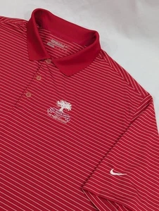 Nike Golf Us Senior Open Oak Tree National 2014 Men's Striped Polo Red White 3XL - Picture 1 of 8