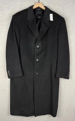 Jos A Bank Coat Mens 40R Grey Charcoal Wool Cashmere Blend Formal Dressy NEW - Image 1 of 4