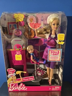 Boneca Barbie Pizza Chef com boneca menina 2009 nova na caixa colecionador T2694 - Imagem 1 de 4