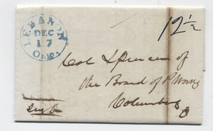 1844 Libanon OH blau CDS briefmarkenloser Brief [K.591] - Bild 1 von 3