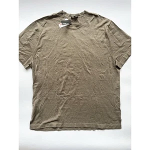 NWT Women's James Perse Khaki Green Linen Blend T-shirt Size 4 XL - Picture 1 of 5
