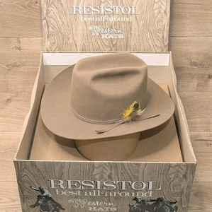 Vintage Resistol Self Conforming XXX Beaver Brown Western Hat Men's 6 7/8 - Picture 1 of 9