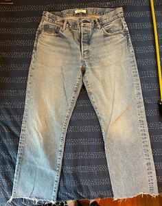 Moussy Vintage || straight leg faded wash jeans E/GUC no size tag 32" waist - Picture 1 of 10