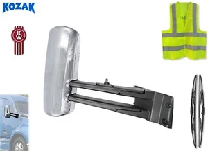 Espejo de puerta cromado con brazos lado derecho pasajero Kenworth T680 T880 + accesorio - Imagen 1 de 11