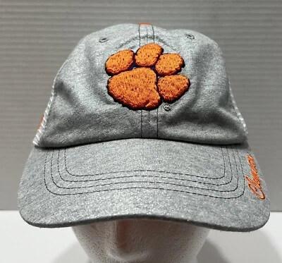 Clemson Tigers Top of the World Trucker Snapback Hat Cap Ladies Gray/Metallic - Image 1 of 4