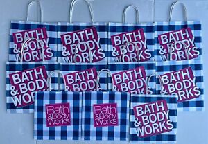 Bath & Body Works Shopping Paper Gift Bags SMALL Size x 11 Pc (8x8x4.5 in) LOT