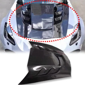 Carbon Fiber Engine Bonnet Hood 1 Piece for 2014-2019 Corvette Chevrolet - Picture 1 of 5