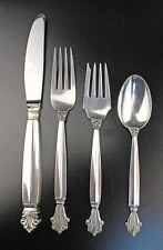 Georg Jensen ACANTHUS Sterling 4 pc Dinner Size Place Settings