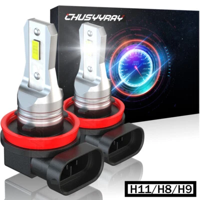 For BMW X3 2004 2005-2014 2X H11 H8 H9 LED Headlight Kit 6000K White Fog Light - Image 1 of 4