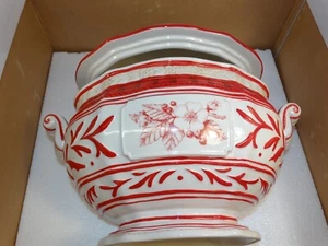 FITZ AND FLOYD TOWN & COUNTRY COVERED SOUP TUREEN NO UNDER PLATE IN ORIGINAL BOX - Picture 1 of 4