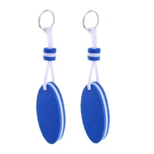 2 Pcs Floating Keychain Oval Float Key Ring for Boating Fishing Sailing - Picture 1 of 7