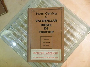 Vintage Teilekatalog für Caterpillar D4 Traktor Hauptkatalog - Bild 1 von 4