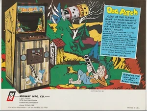 Parche de perro juego arcade volante rifle Hillbilly Markmanship juego publicidad a mitad de camino - Imagen 1 de 1