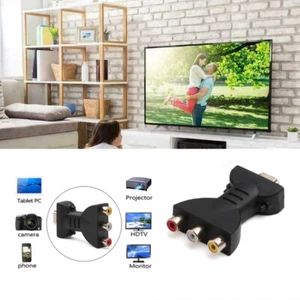 Adaptador convertidor de audio HDMI video AV compuesto para TV PC hembra macho a 3 RCA ∂ - Imagen 1 de 13