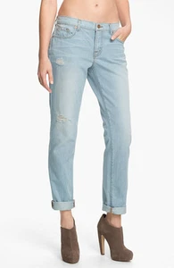Nuevo con etiquetas Marca J 'Aidan' Novio Envejecido Ajuste Jeans Ilusión Destructo - Imagen 1 de 3