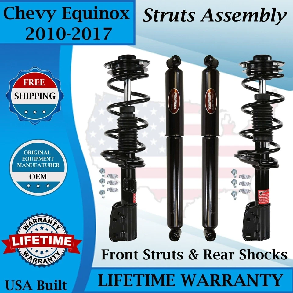 Amortiguador delantero y trasero Monroe OEM para Chevy Equinox 2010-2017 garantía de por vida. Foto 1 de 4