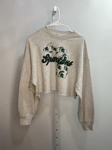Sudadera corta Victoria Secret ROSA Michigan State University, talla XS. 3K - Imagen 1 de 6