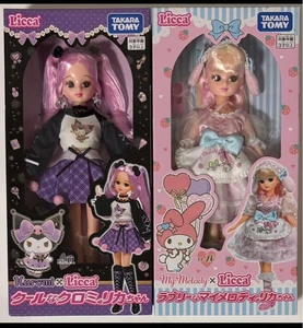 Takara Tomy Licca Chan Sanrio Colaboración My Melody Kuromi Muñeca Set 2 Limitado - Imagen 1 de 2