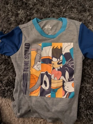 Kids Space Jam Toon Squad and Villains Graphic T-Shirt -Grey blue 3T - Image 1 of 3