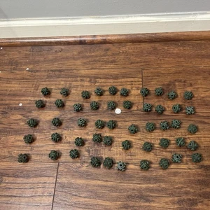 50 Vtg Construx Army green 6-Peg Nut Connector Lot - Building Toy Parts - Picture 1 of 3
