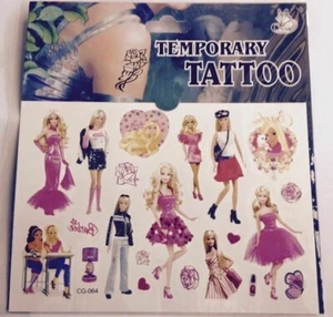 NEW 2 x Sheets of Barbie Temporary Tattoos - 15.5cms x 11cms - Picture 1 of 1