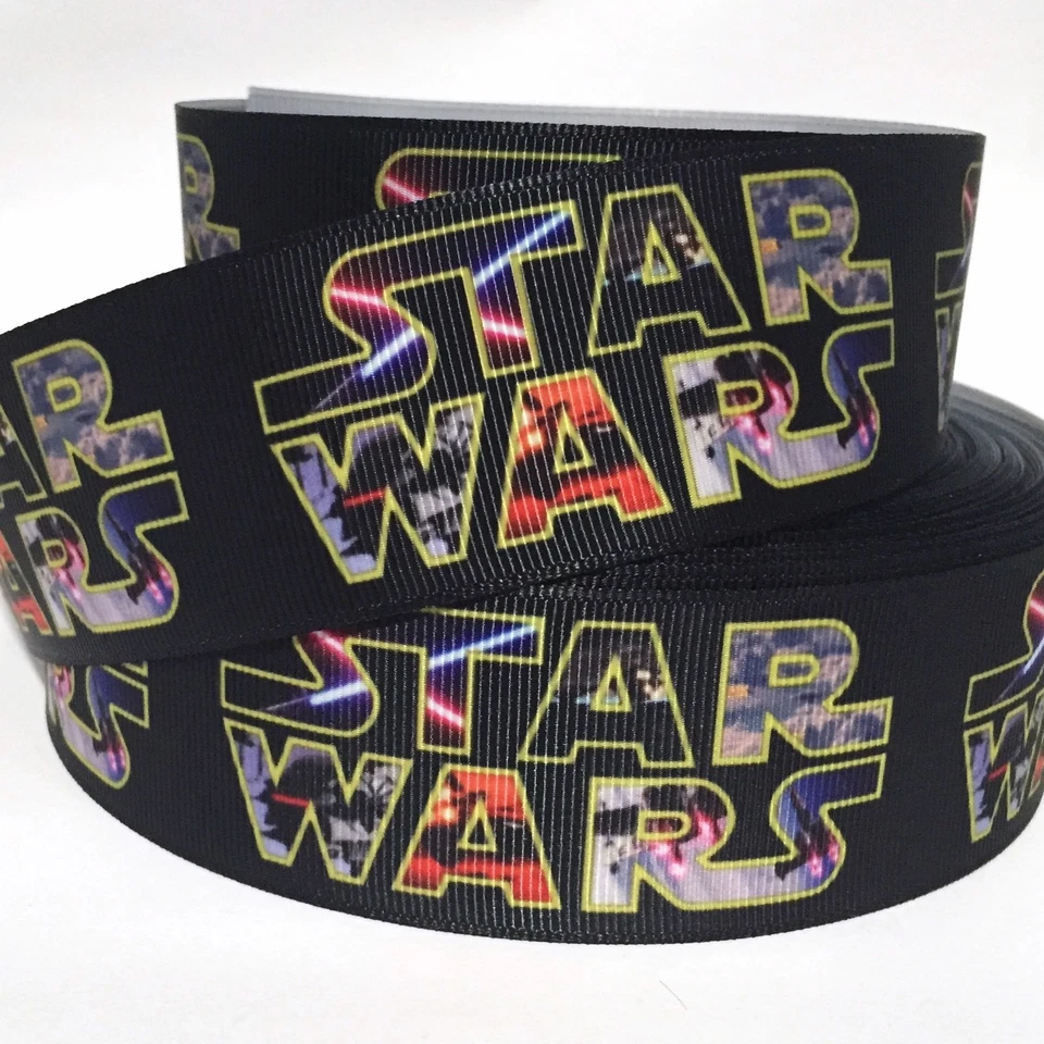 GROSGRAIN RIBBON 5/8", 7/8", 1.5" & 3" Star Wars ST4 Printed COMBINE SHIPPING - Image 1 of 1